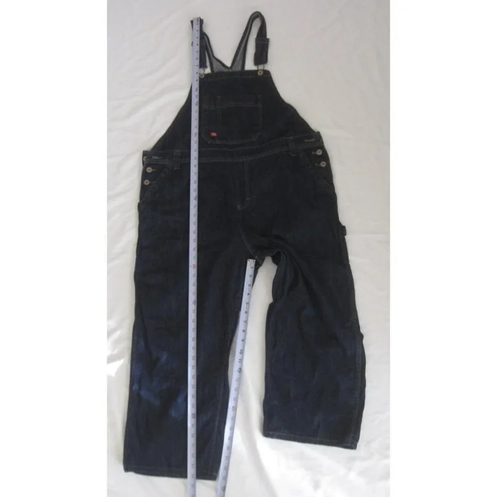 Dickies Men Indie Carpenter Baggy Leg Indigo Bib Denim Overalls (MP448)